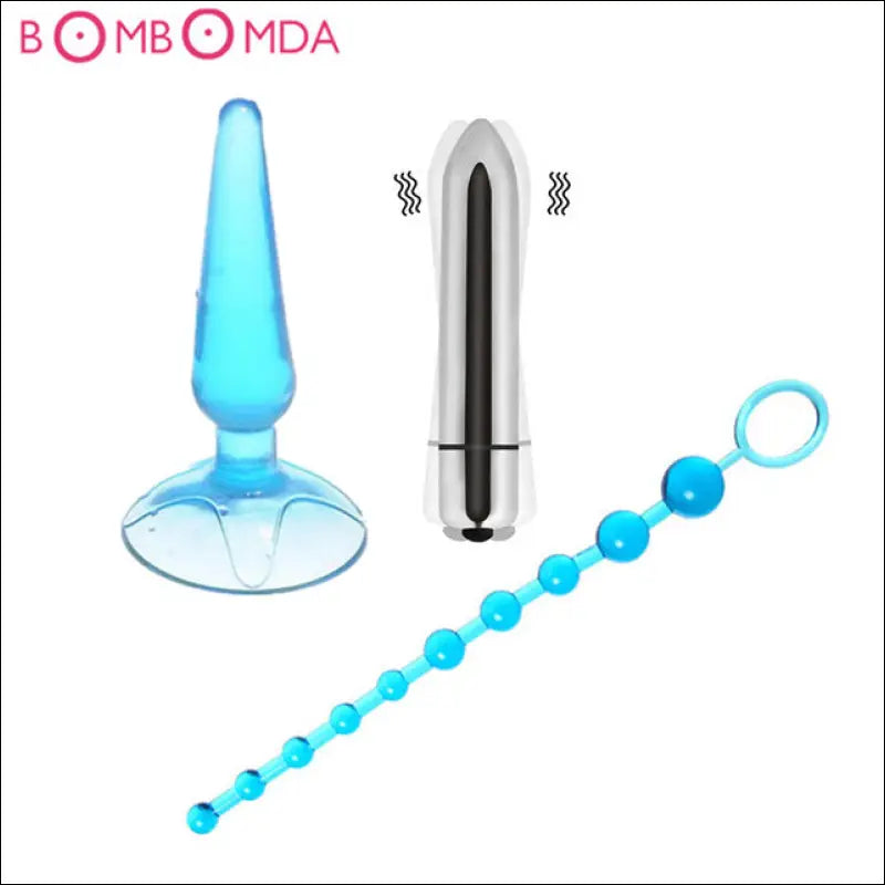 G-spot Dildo Vibrator met Zuignap - Anaal Sex Speeltjes - 3pcs Blauw - dildo