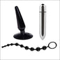 G-spot Dildo Vibrator met Zuignap - Anaal Sex Speeltjes - 3pcs Zwart - dildo