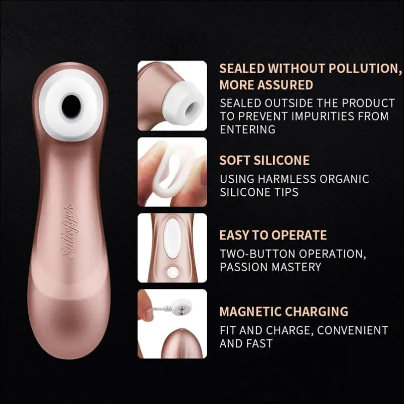 German Satisfyer Pro 2 - Clitoris Stimulation Vibrator Rose Gold