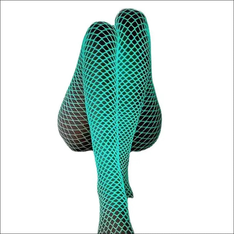 Glow In The Dark Pantyhouse Sexy Lingerie - Hollow Mesh & Fishnet