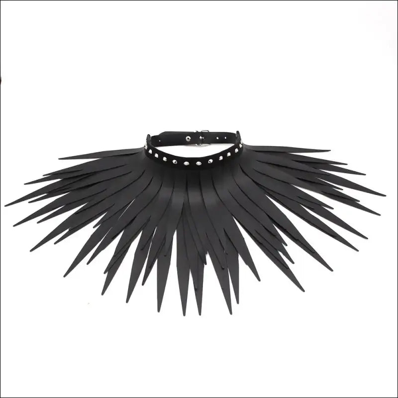 Gothic PU leren lange kraag Ketting - Punk Jewelry - Kraag kleding