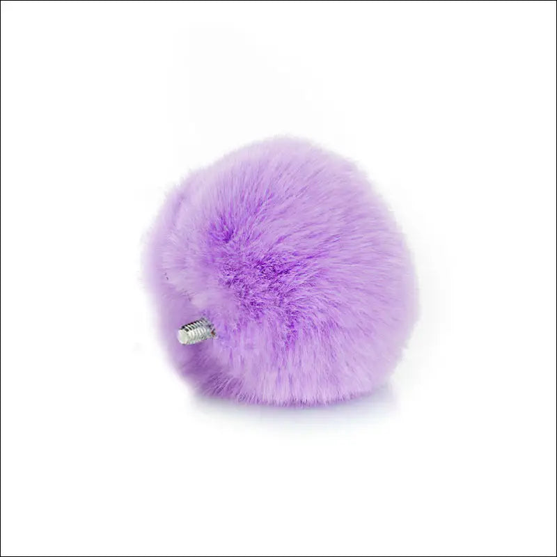 Grappige Metaal Anal Plug - Vossenstaart voor Volwassenen - Hairball-Light Purple - butt plug