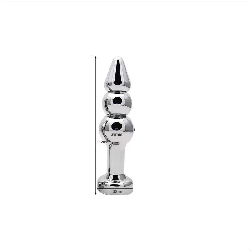 Grappige Metaal Anal Plug - Vossenstaart voor Volwassenen - Elf B rhinestone model - butt plug