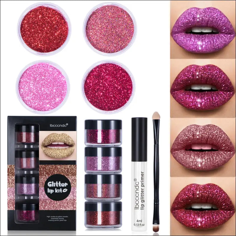 ibcccndc Glitter Lip Gloss Set - Poedervorm - 3 Jaar Garantie - Glitter Lip Gloss Set 1#