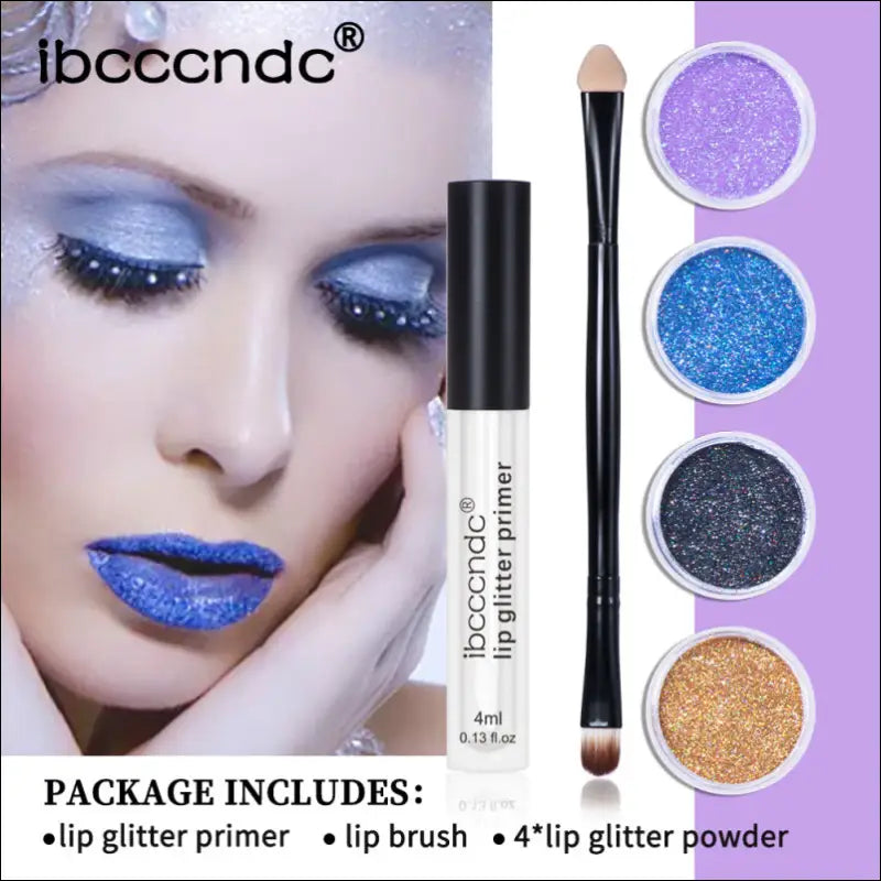 ibcccndc Glitter Lip Gloss Set - Poedervorm - 3 Jaar Garantie