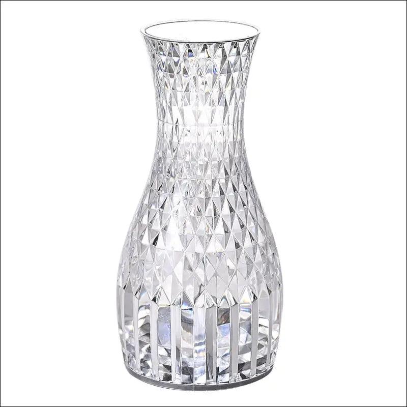 LED Crystal Vase Lamp - Romantic Bedside Light USB Charging