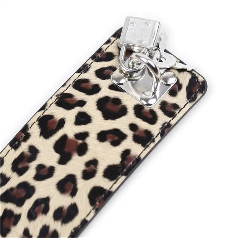 Leopard Print Neck Cover Adult Suit - Funny Handcuffs