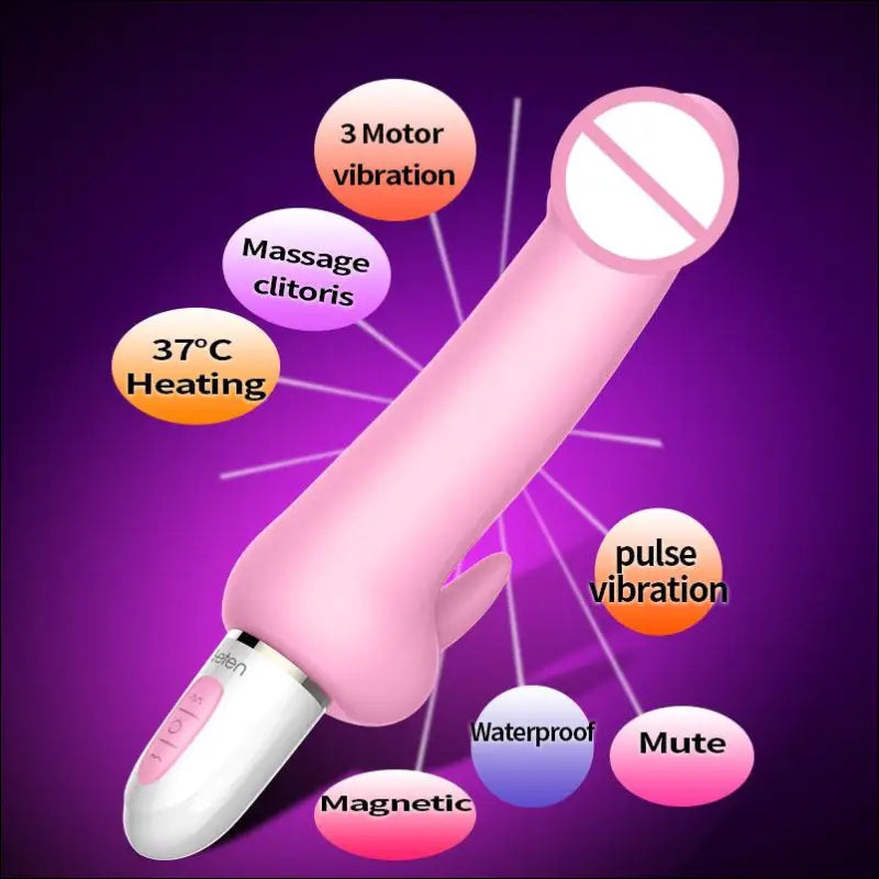 LETEN 3 Motor Pulse Dildo Vibrator - Intelligent Heating Rechargeable