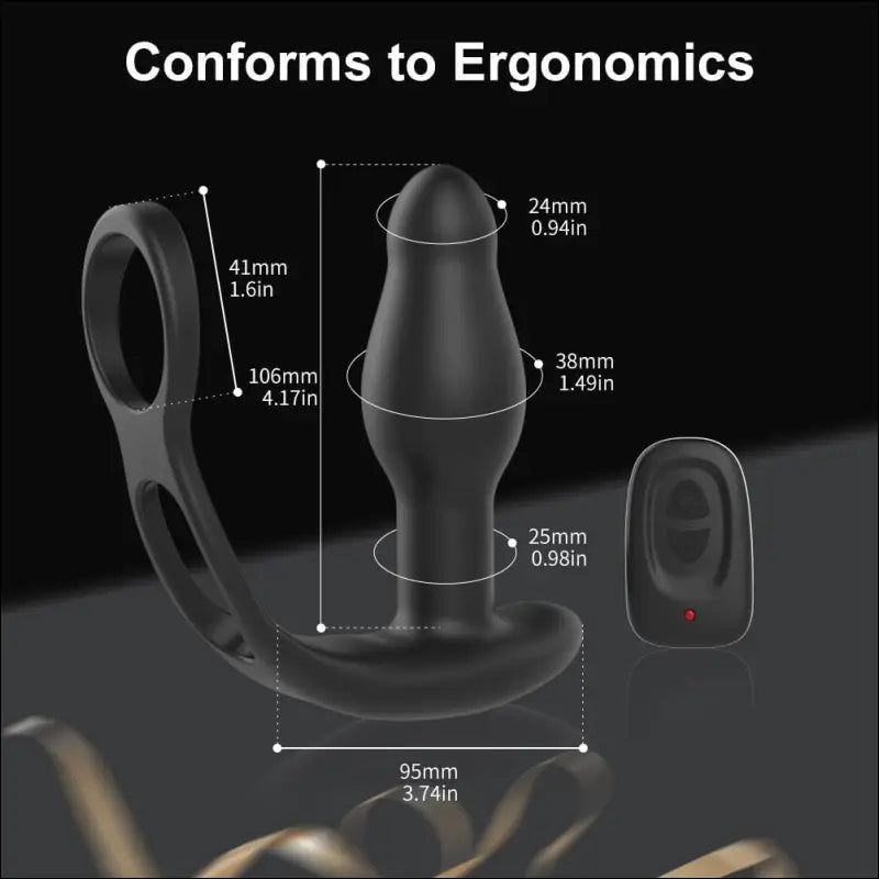 LEVETT Anaal Vibrator met Cock Ring - Prostaatmassage Remote Control