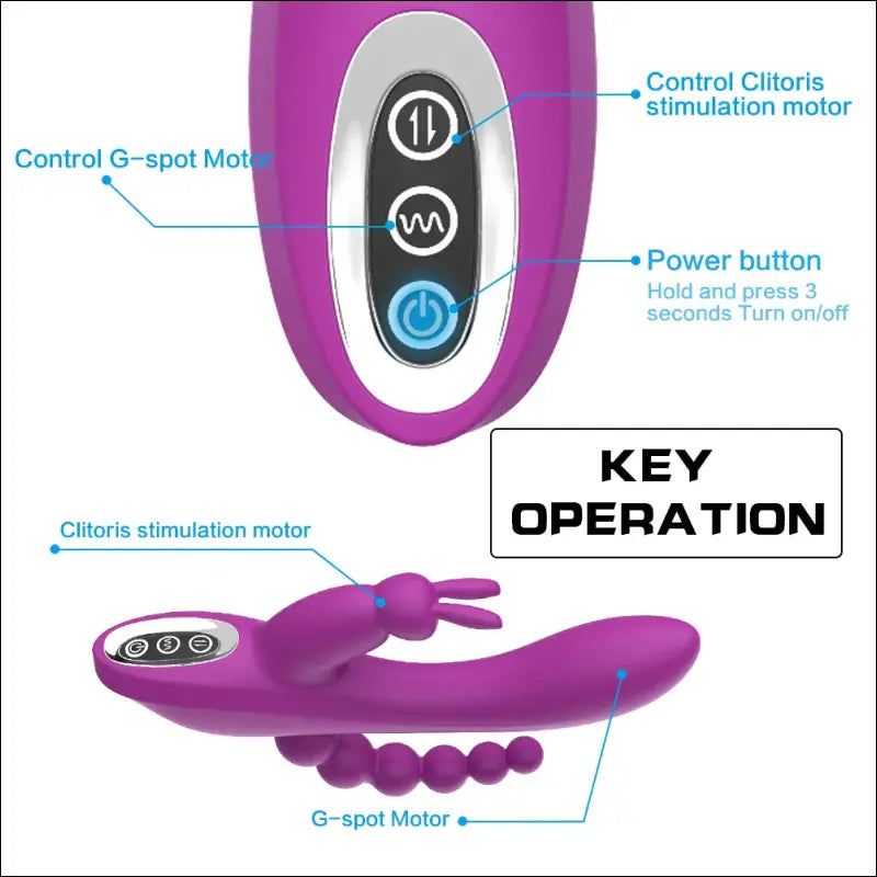 Luxe USB-Oplaadbare Konijnen Vibrator - G-P Spot Clit Stimulator