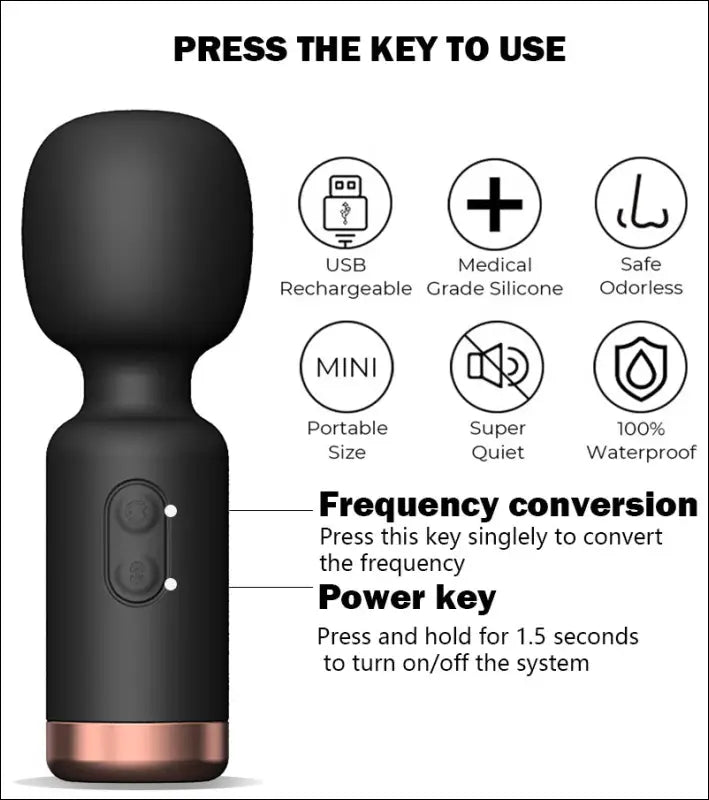 Mini Sterke Shock AV Vibrator - Vrouwelijke Masturbatie Massager