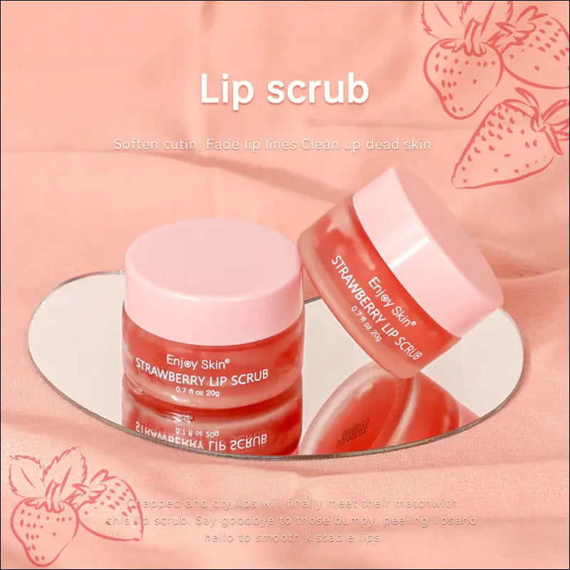 Nieuwe aardbei Lip Scrub - Vegan Exfoliating met Eprolo Envase