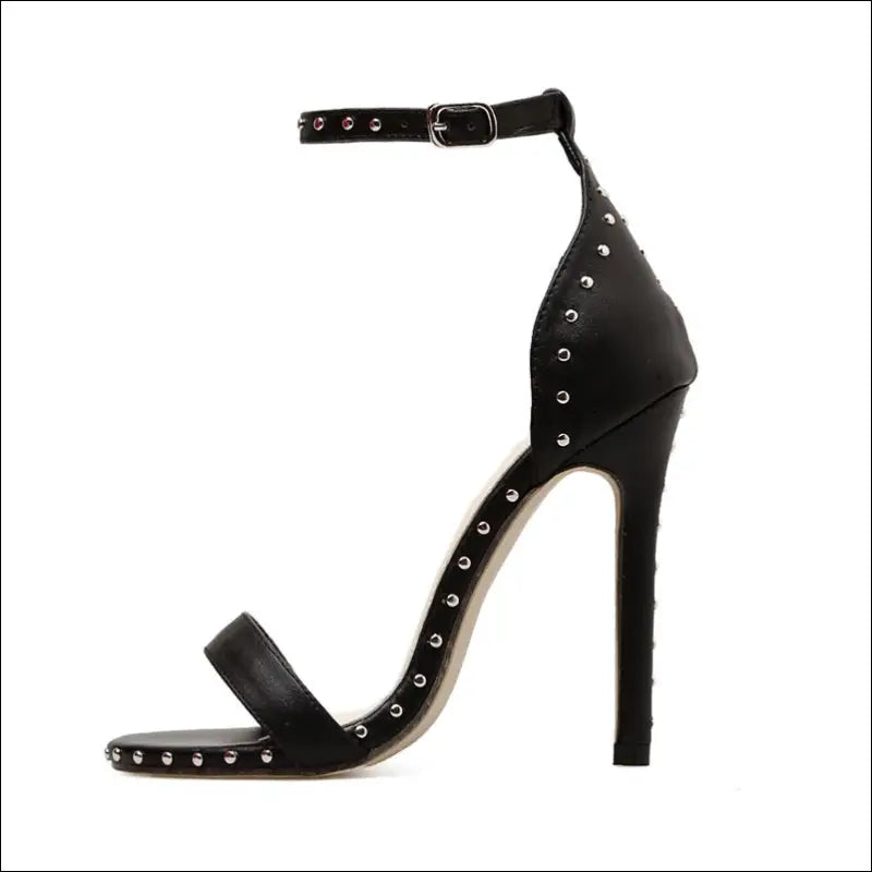 Sexy Dames Open Naaldhak Met Metalen Knoppen - Eprolo Pumps 11.5cm Hakhoogte