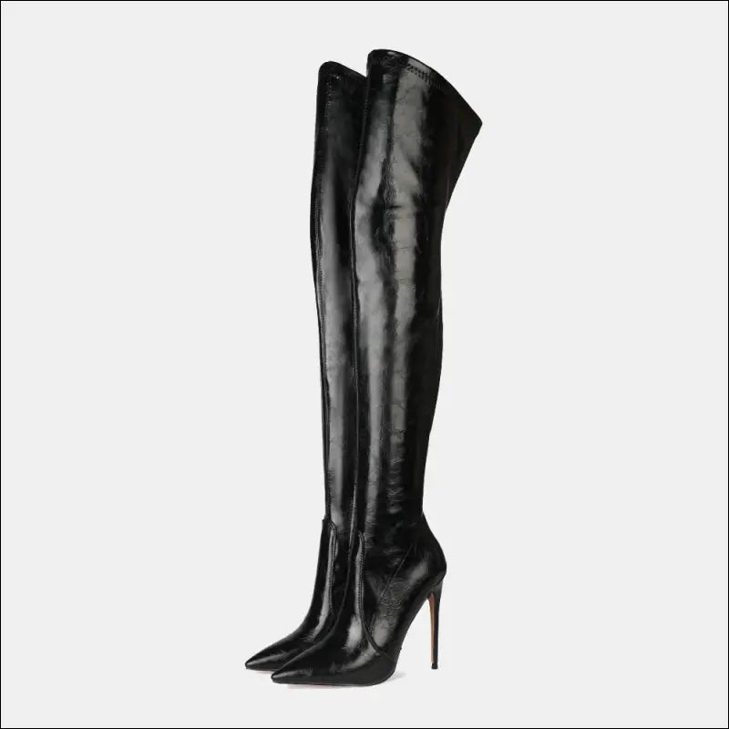 Sexy Over The Knee Boots - Thin High Heels Artificial PU