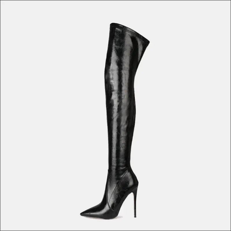 Sexy Over The Knee Boots - Thin High Heels Artificial PU