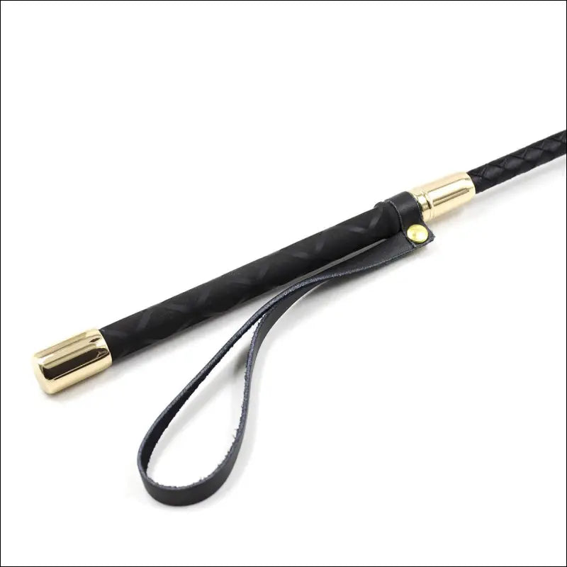 Sexy Paarden Zweep Leather PU Whip - Zwart 60cm