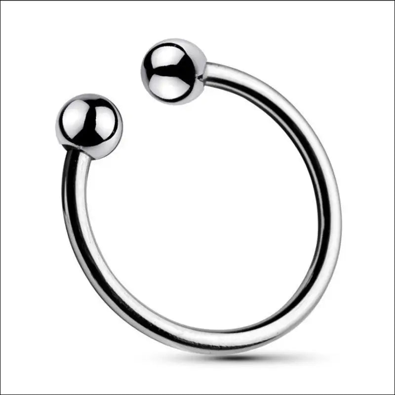 SM Metal Penis Ring - Double Bead C-ring voor Mannen