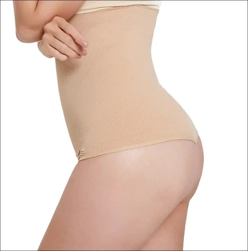 Vrouwen Shapewear Hoge Taille Buikcontrole - Naadloos Ontwerp Spiraalstaal - Beige / M to L - Lingerie