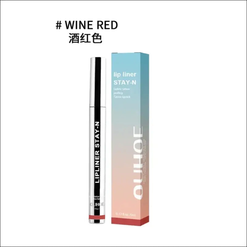 Waterdichte Peel Off Lip Liner - Donker bruin/ rood - lippen verzorging